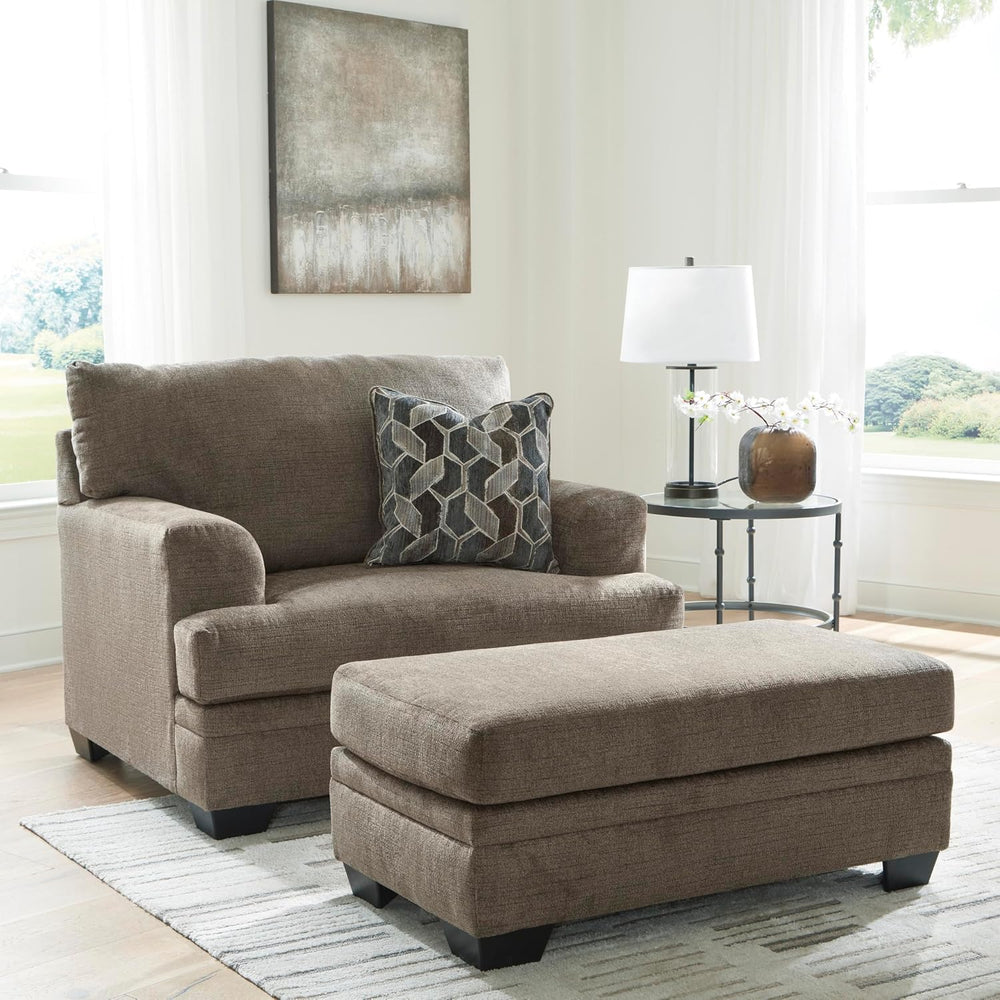 Signature Design by Ashley Stonemeade Upholstered Ottoman, Oversized Contempo...