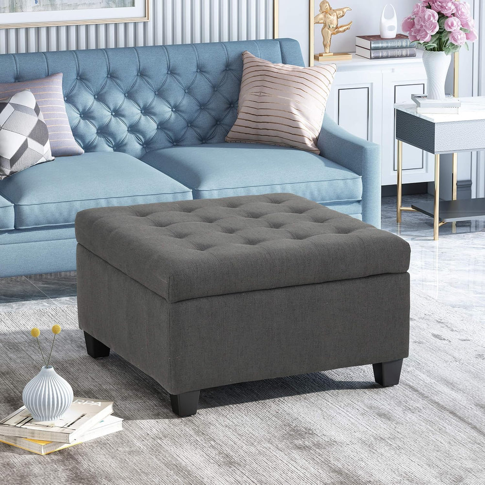 Christopher Knight Home Hedda Tufted Fabric Storage Ottoman