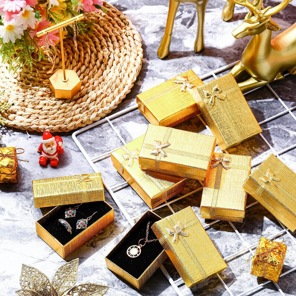 Jetec 120 Pcs Jewelry Gift Boxes Set 2 x 3.1 x 1.1 Inch Small Cardboard Jewel...