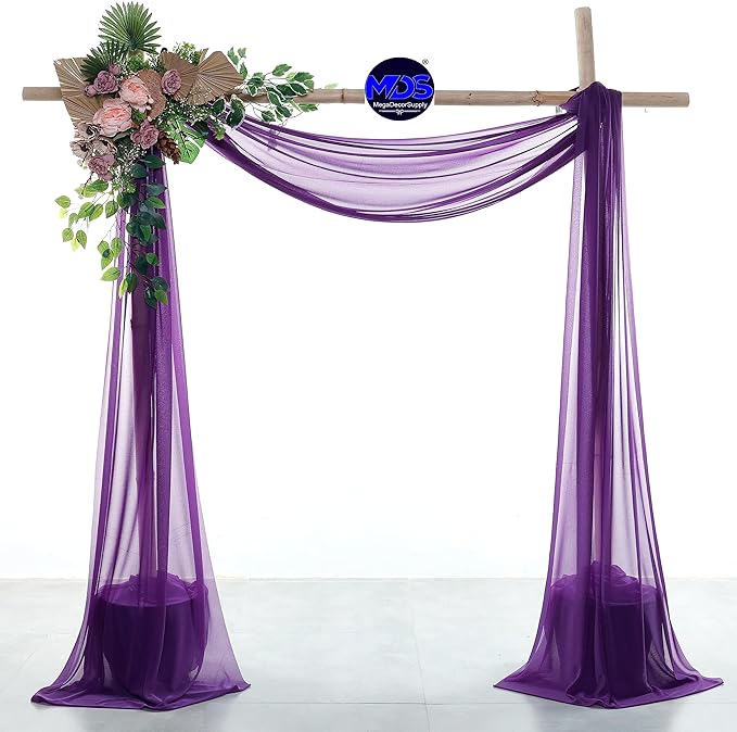 MDS Halloween Chiffon Draping Fabric - 2 Panel, 30" Wide x 50ft Long - S...