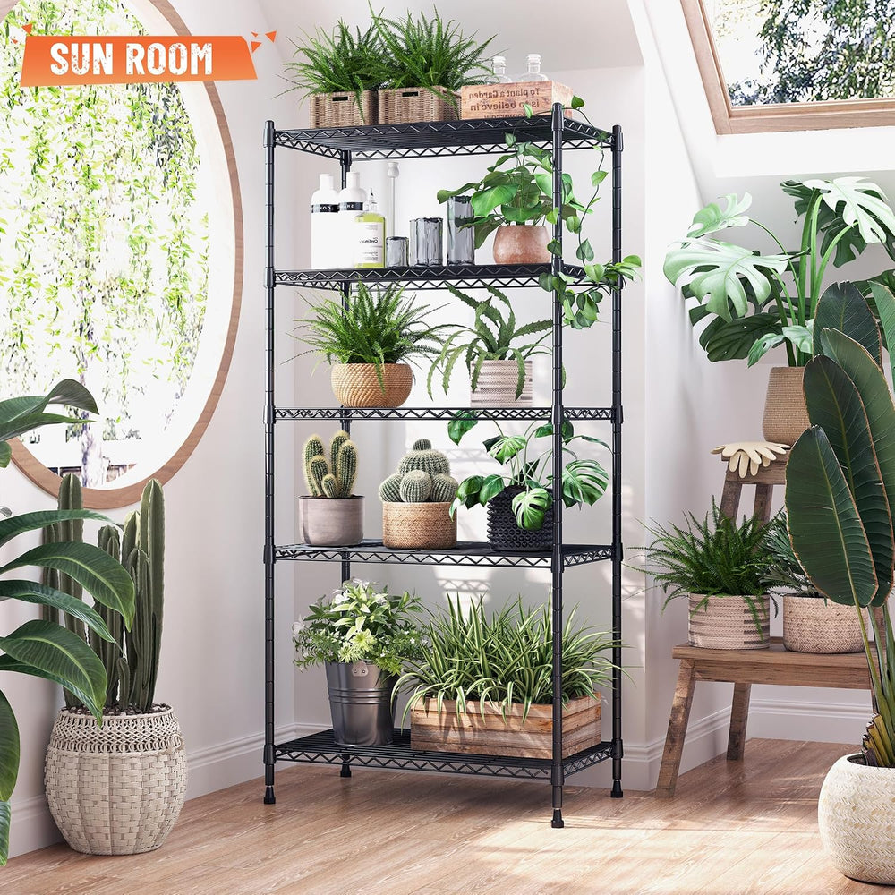 Romorgniz 5-Tier Shelf 1010LBS Storage Shelves Tool-Free Assembly,Adjustable ...