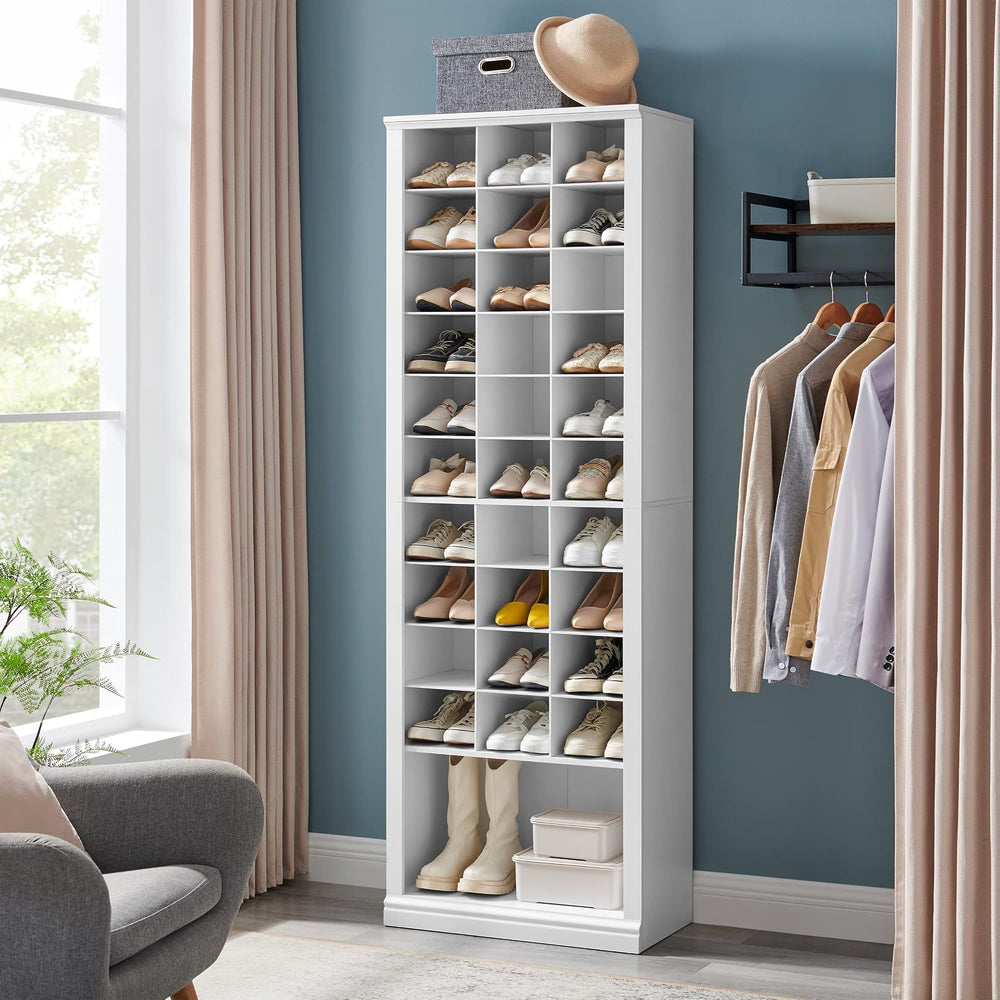 Hzuaneri 11 Tiers Shoe Storage Cabinet, Tall Shoes Cabinet with Cubby