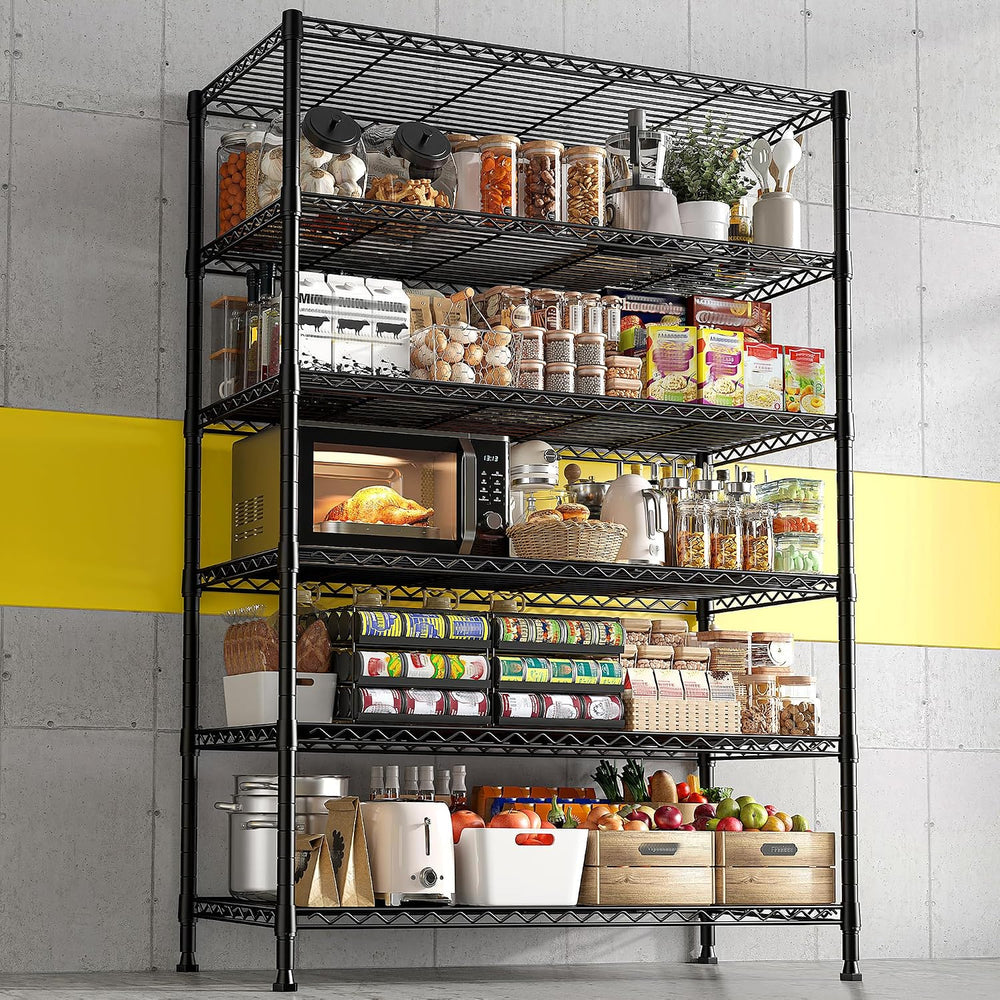 REIBII 6-Tier Storage Shelves, 75''H 1200LBS Garage Shelving for Ware...