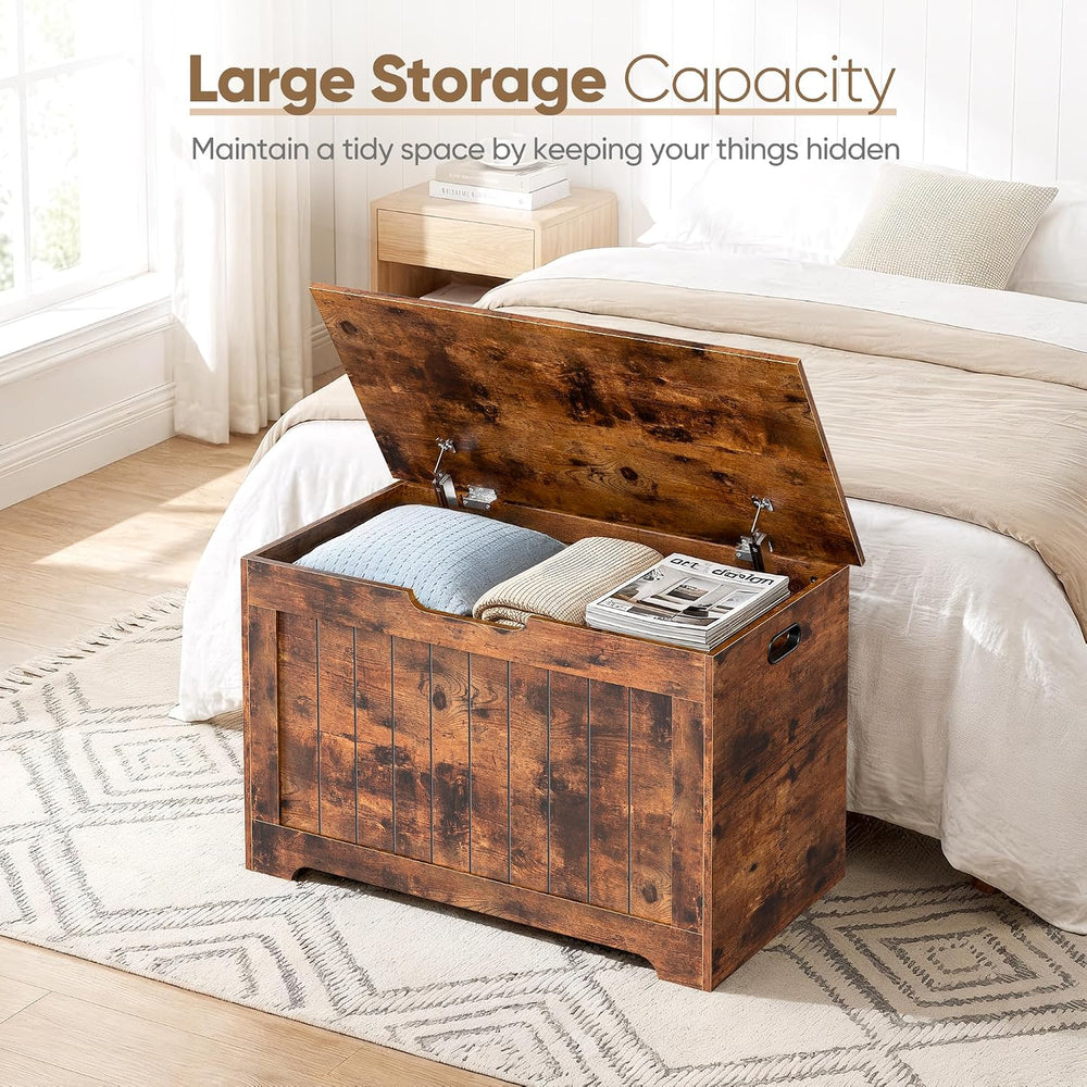 ZENY Storage Chest, Lift Top Storage Trunk, Entryway Shoe Bench, Wooden Stora...