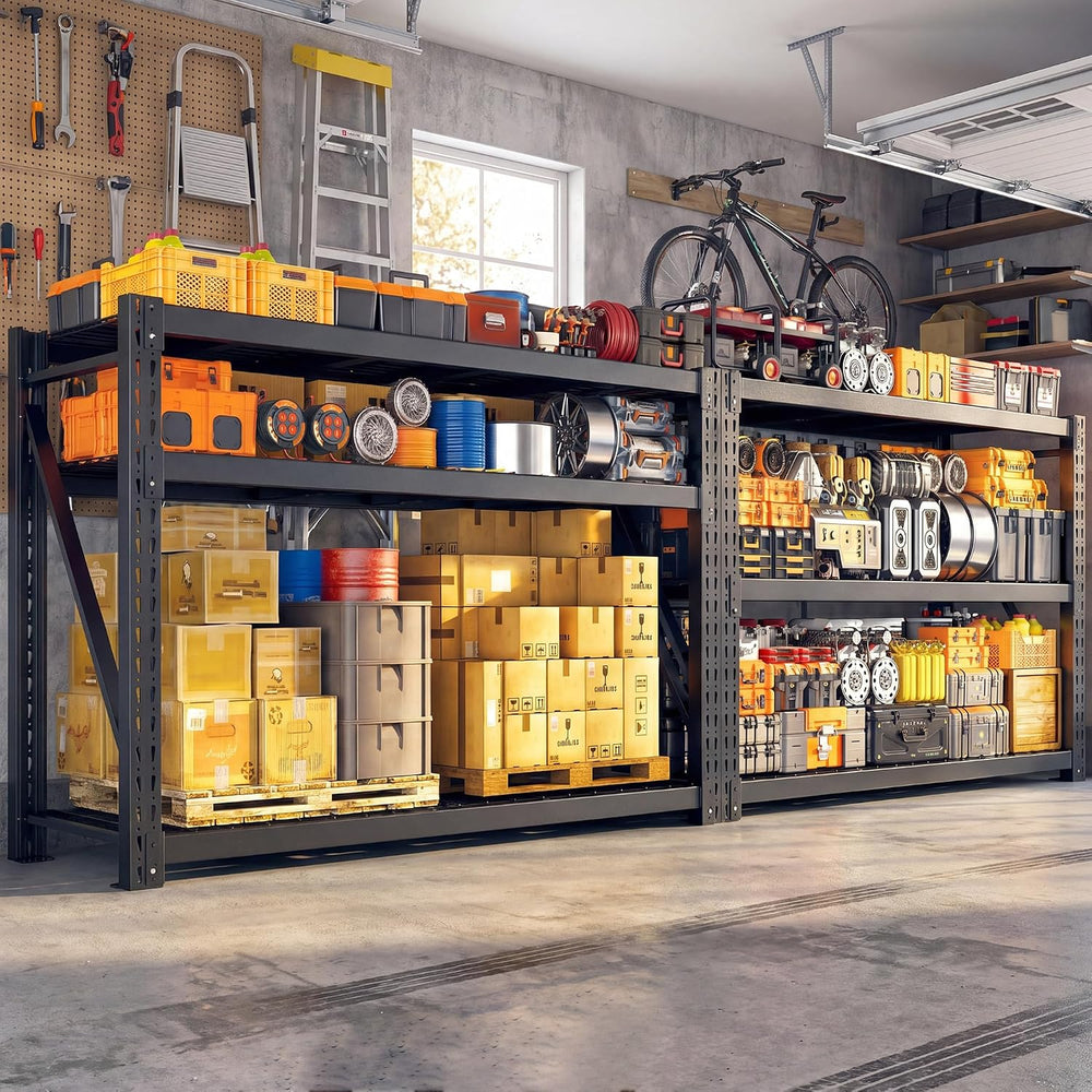 Bepatio 8250LBS Industrial Storage Shelves 2-Pack, 66"H x 60"W x 24...