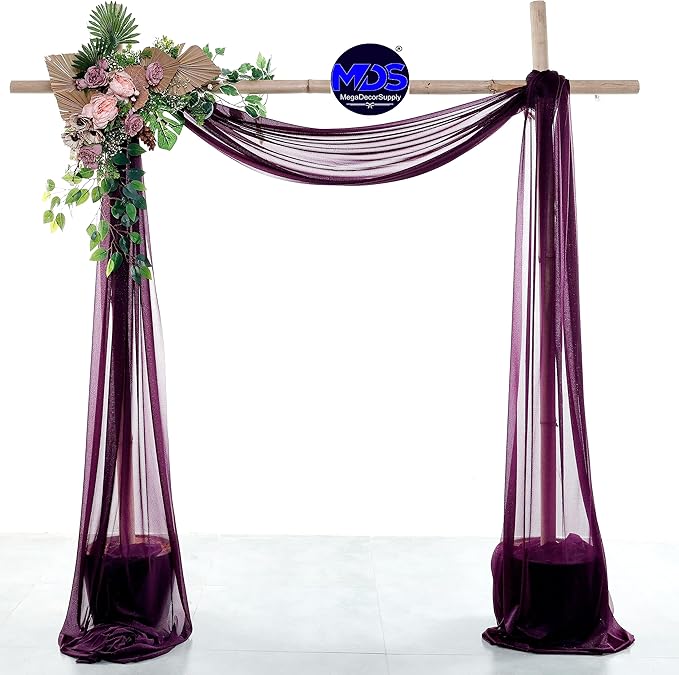MDS Halloween Chiffon Draping Fabric - 2 Panel, 30" Wide x 40ft Long - S...