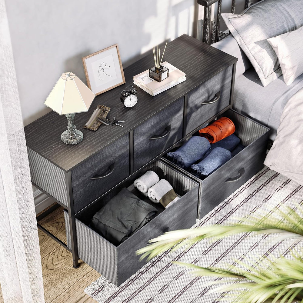 YITAHOME Dresser with 5 Drawers - Fabric Storage Tower, Organizer Unit for Be...