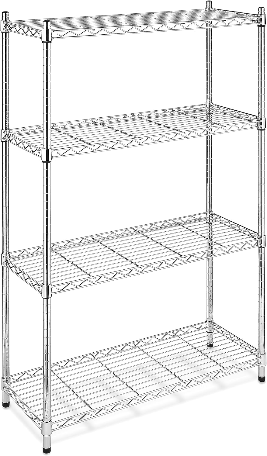 Whitmor 4 Tier Supreme Shelves, Adjustable Metal Storage Shelves, Durable Hea...