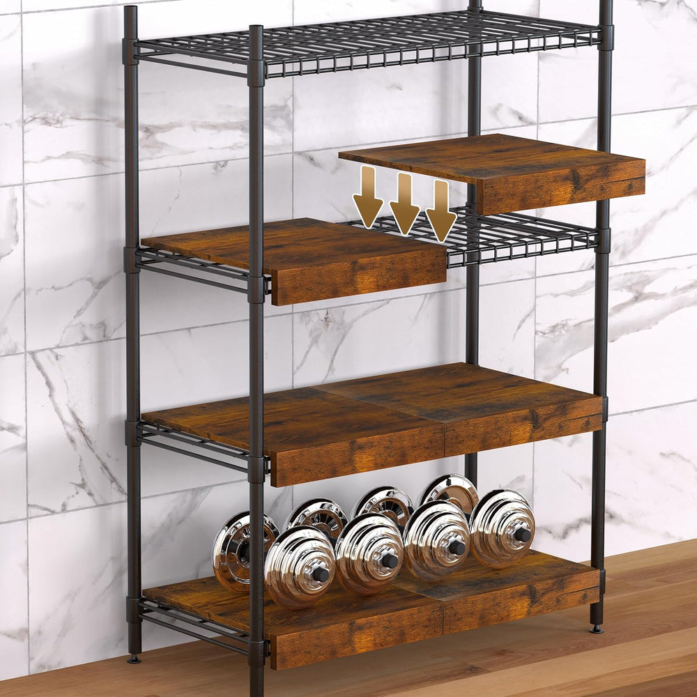 MyLifeUNIT Wire Shelf Covers, 8 PCS Wood Wire Rack Covers for Pantry, Closet,...