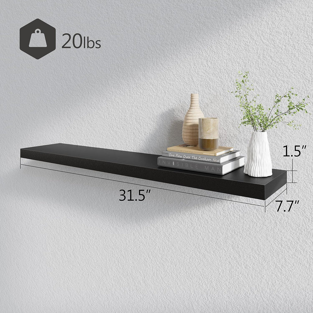 BAMEOS Floating Shelves, 31W x 8D Wall Mounted Display Shelves with Invisible...