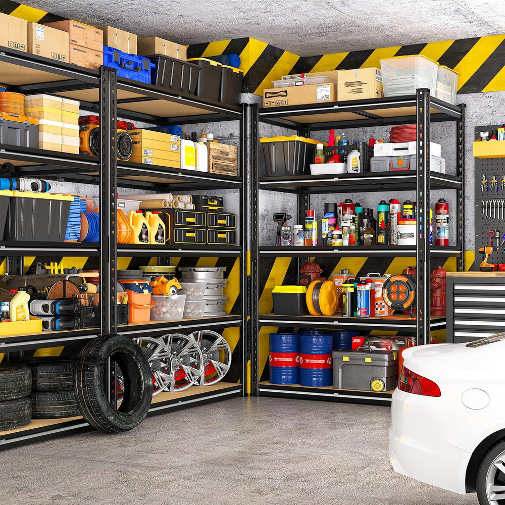 2000LBS Storage Shelves Heavy Duty,5-Tier Metal Shelving Unit for Pantry Gara...