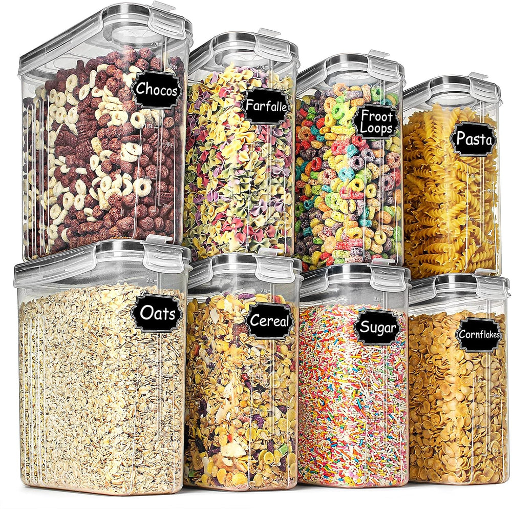 Wildone Cereal Containers Storage Set 2.5L, 8 Pack