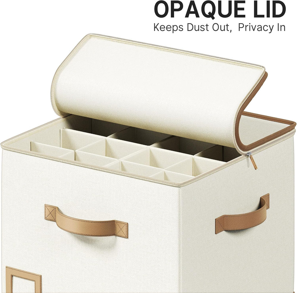 Shoe Organizer, Rect Dividers for Wide Shoes & Boots, Beige, 2 Pack