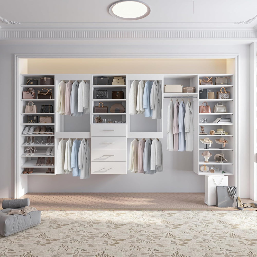 31.5" Wide 4 Drawer Tower Modular Closet System, Closet Storage Organize...