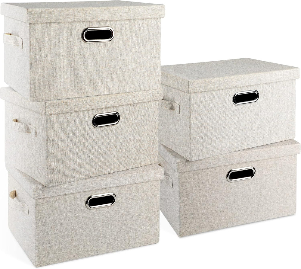Medium 15" 21 Quart Collapsible Stackable Storage Bins