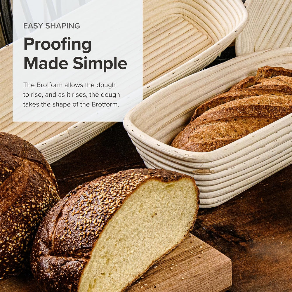 Frieling Rectangular Banneton Proofing Basket - Bread Rising Basket with Cott...