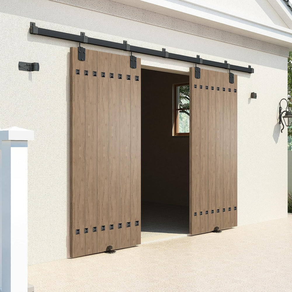 12FT Heavy Duty Box Rail Exterior Sliding Barn Door Hardware