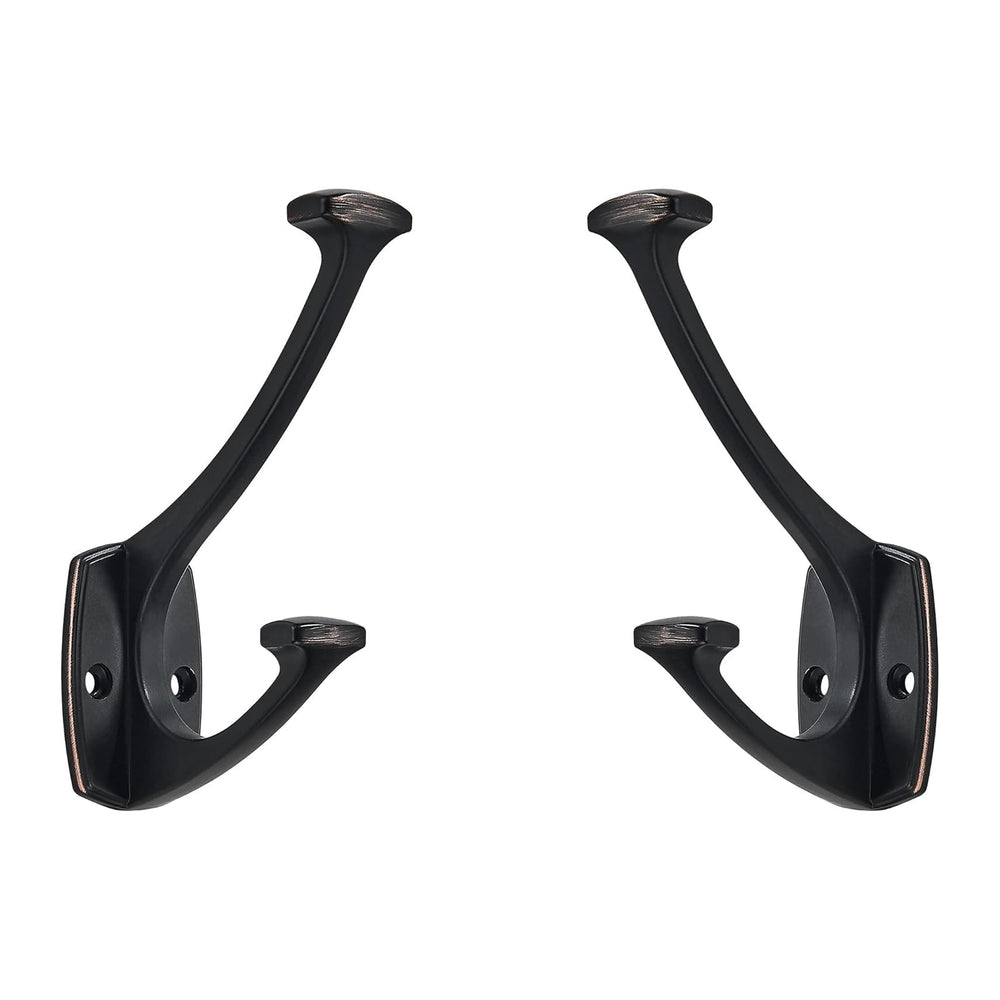 10 Pack Oil Rubbed Bronze Hooks Decorative Heavy Duty Solid Large Coat Hooks ...