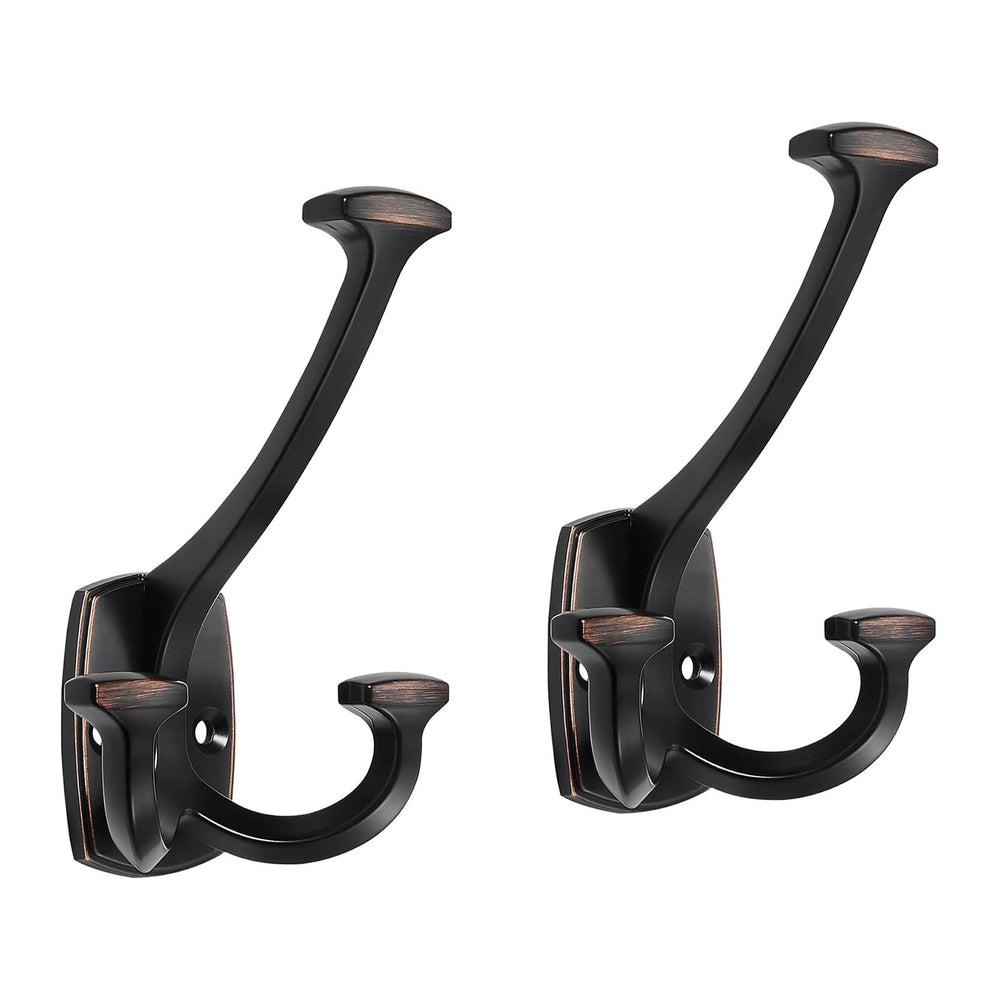 10 Pack Oil Rubbed Bronze Hooks Large Wall Mounted Solid Heavy-Duty Decorativ...