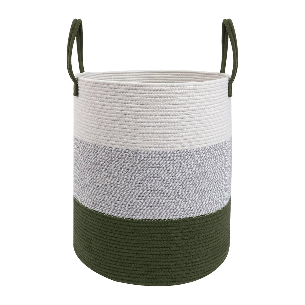 105L Extra Large Laundry Basket,Clothes Hamper with Handles-Green