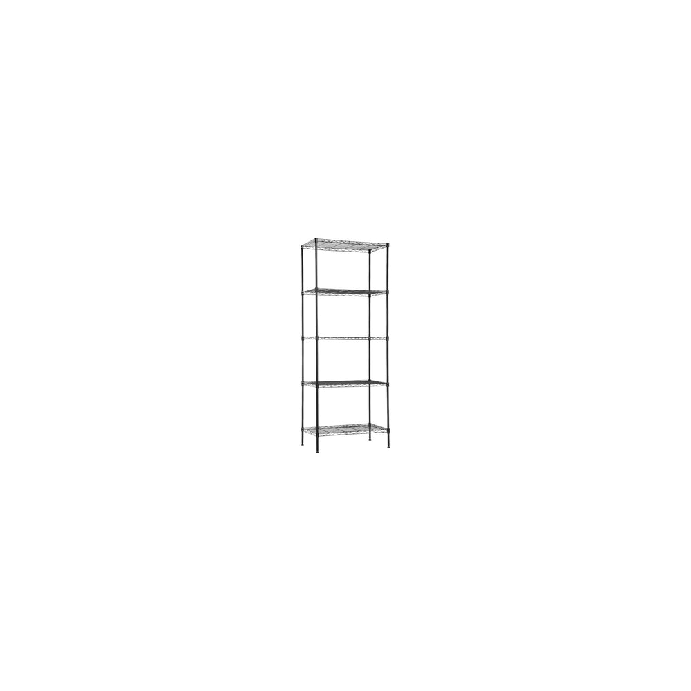 14" D×24" W×60" H Wire Shelving Unit Metal Commercial Shelf wi...