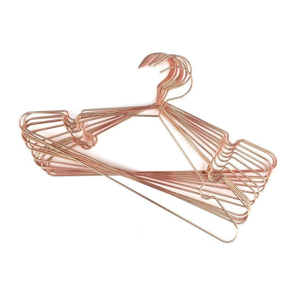 16.5" Rose Gold Copper Clothes Hangers - 30 Pack,Heavy Duty Strong Metal...
