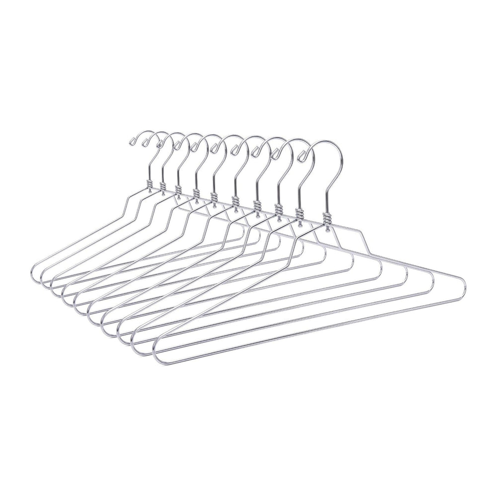 16" Quality Metal Hangers, 30-Pack, Swivel Hook, Stainless Steel Heavy D...