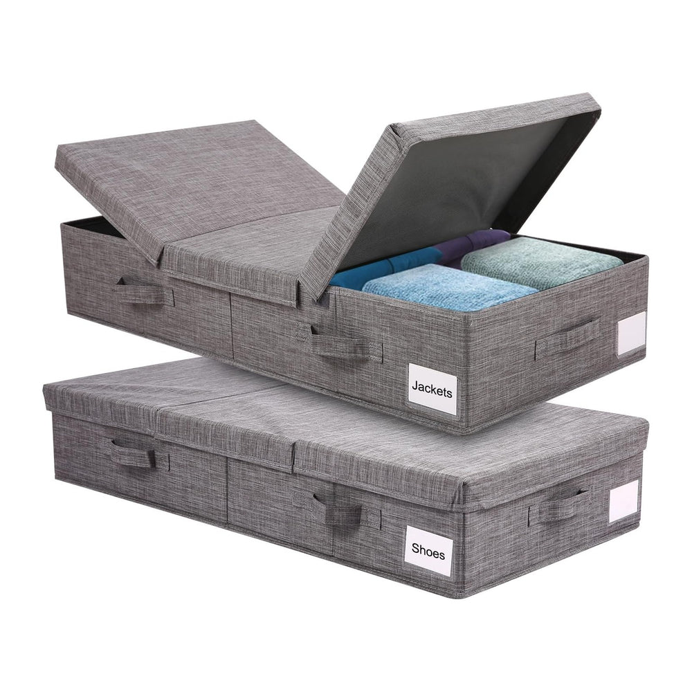 2 Pack Underbed Storage Containers Bin with Lids,32in Large Underbed Storage ...