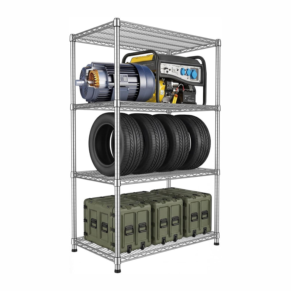 21"Depth Metal Wire Shelving Heavy Duty Storage Shelves Adjustable Garag...