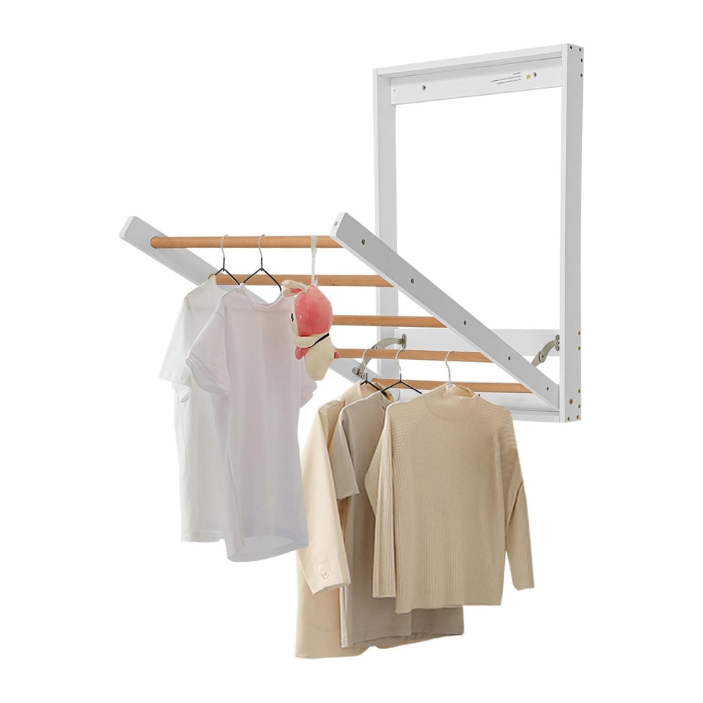 31.5" Wall Mounted Clothes Drying Rack, Foldable Wall Mount Laundry Rack...