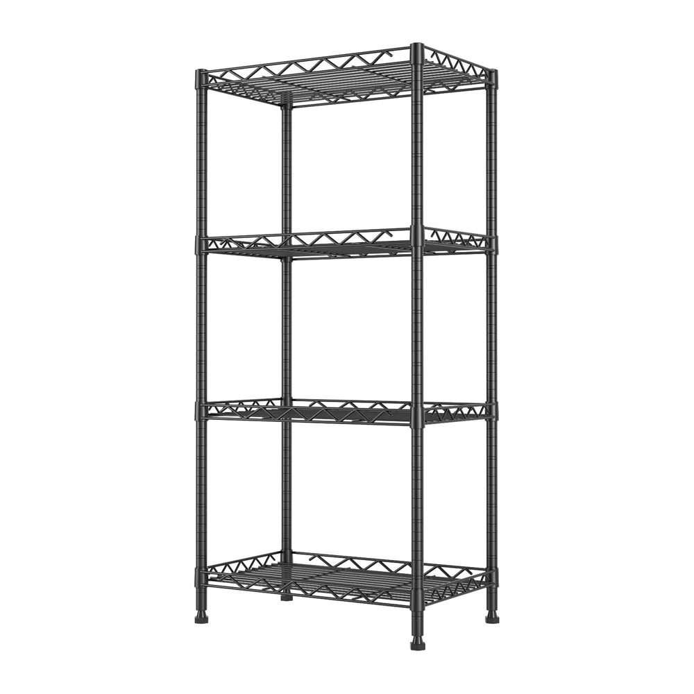 4-Tier Wire Shelf Metal Rack, Narrow Wire Shelving Unit, Small Wire Shelf