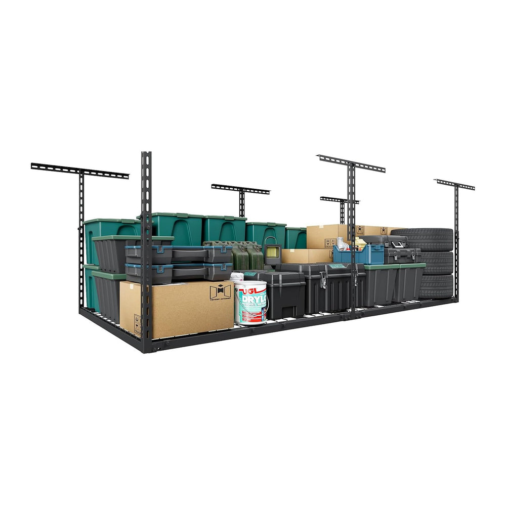 4x8 FT Overhead Garage Storage Rack,750LBS Weight Capacity