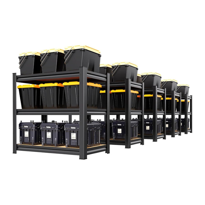 5 Pack Garage Shelving Heavy Duty Storage Shelves, Metal Adjustable Shelving Unit, Utility Garage Organizer Shelf for Basement, Pantry, Kitchen, Warehouse, 33.5" Hx35.4 Wx15.7 D, Black