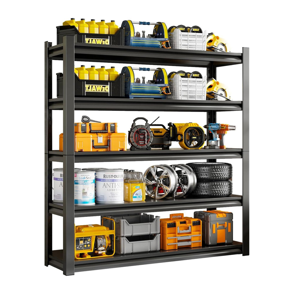 59" W Garage Shelving Unit, Garage Storage Shelves 3000LBS Heavy Duty Sh...