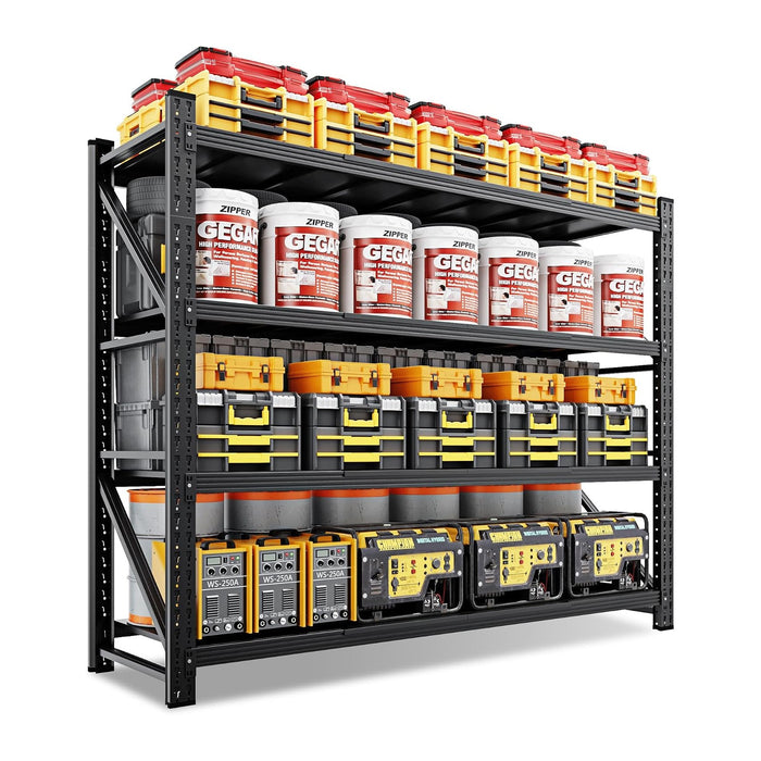 60" Wide Storage Shelves, 5000LBS Garage Shelving Heavy Duty, Standing Shelf Units, 4 Tier Metal Adjustable Storage Shelving Rack for Shop Warehouse Basement, 60'' W x 24''D x 70'' H