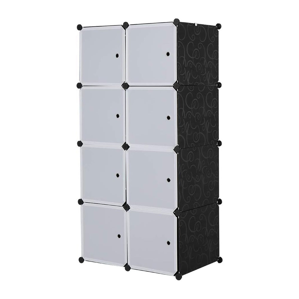 8 Cube Organizer Stackable Plastic Cube Storage Shelves Design Multifunctiona...