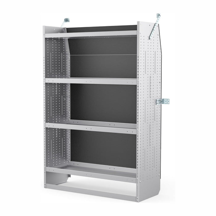 AA Products Model SH-6204 Steel Low/Mid/High Roof Van Shelving Storage System Fits Transit, ProMaster and Sprinter, 4 Tiers Van Shelving Units, 42''W x 62''H x 16''D