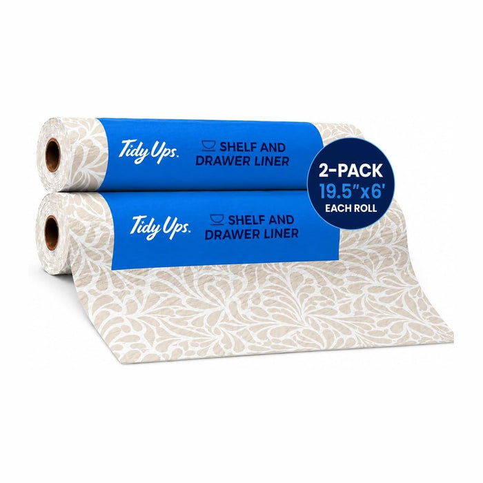 Adhesive Shelf Liner - Sandstone Petals, 19.5in x 6ft, 2-Pack