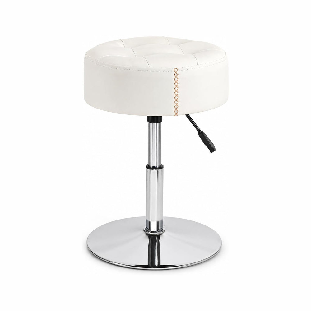 Adjustable Vanity Stool with High-Density Non-Sagging Foam & Metal Base