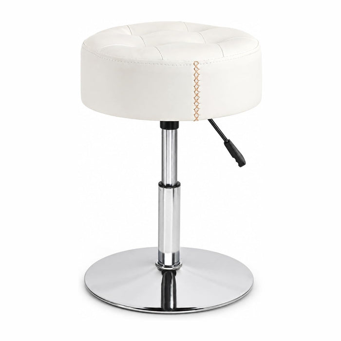 Adjustable Vanity Stool with High-Density Non-Sagging Foam & Metal Base