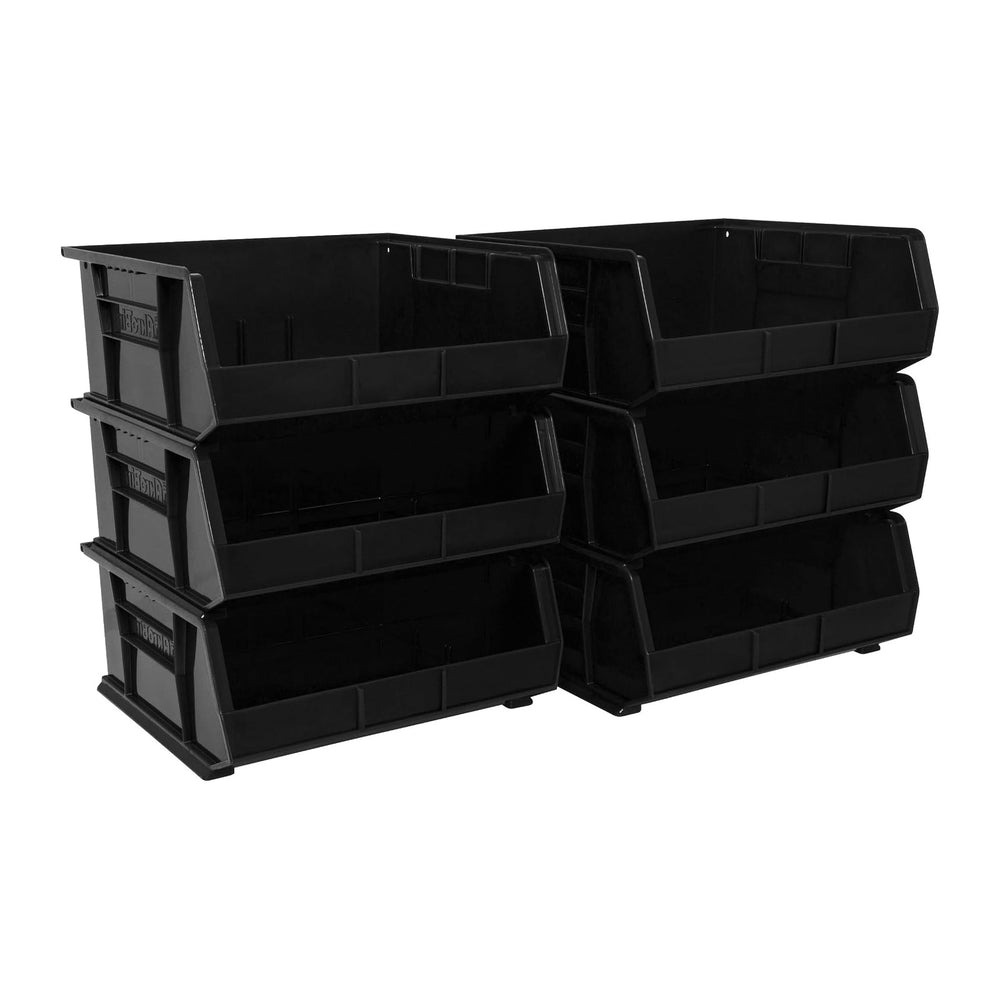 Akro-Mils 30250 AkroBins Plastic Storage Bins, 15"x16"x7", Bla...