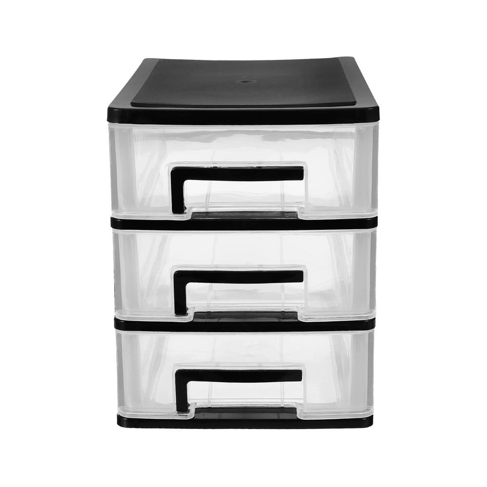 Angoily 3 Tier Plastic Drawer Type Closet, Plastic Home Office Storage Organi...