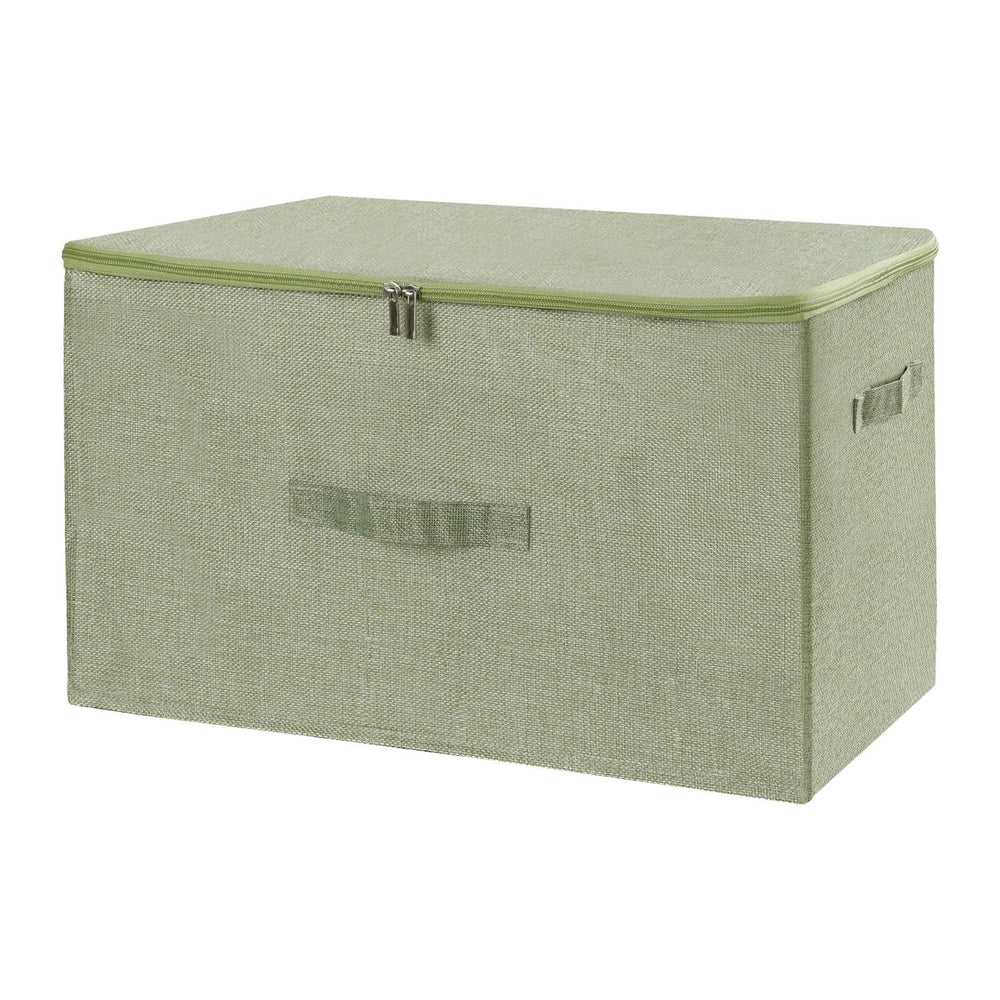 ANMINY Fabric Storage Bins with Zipper Lids, 20"x15"x12", Gree...