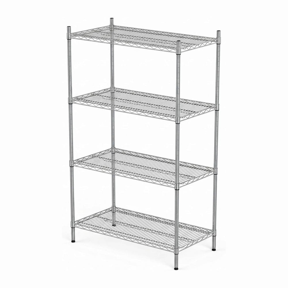 APLSS NSF 4-Tier Chrome Storage Shelves, 18"x36"x63", Dry Envi...