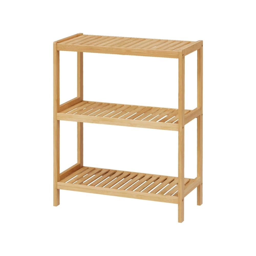 Bamboo Bathroom Shelf, Multifunctional Storage Shelf, 3-Tier