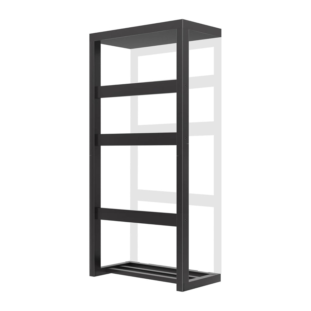 Bamboo Wall Blanket Ladder, 4-Tier Towel Racks, Blanket Holder with Anti-Slip...