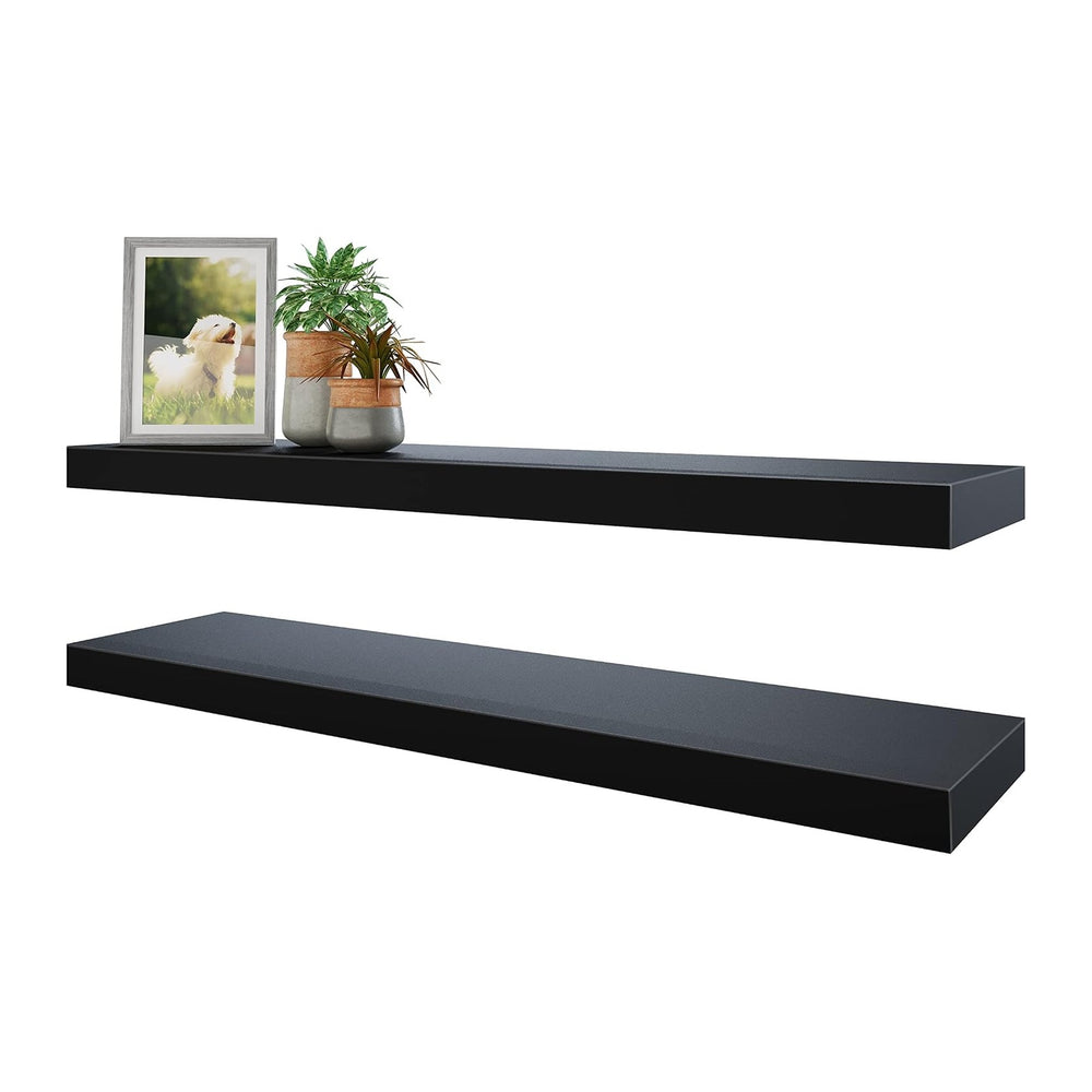 BAMEOS Floating Shelves, 31W x 8D Wall Mounted Display Shelves with Invisible...