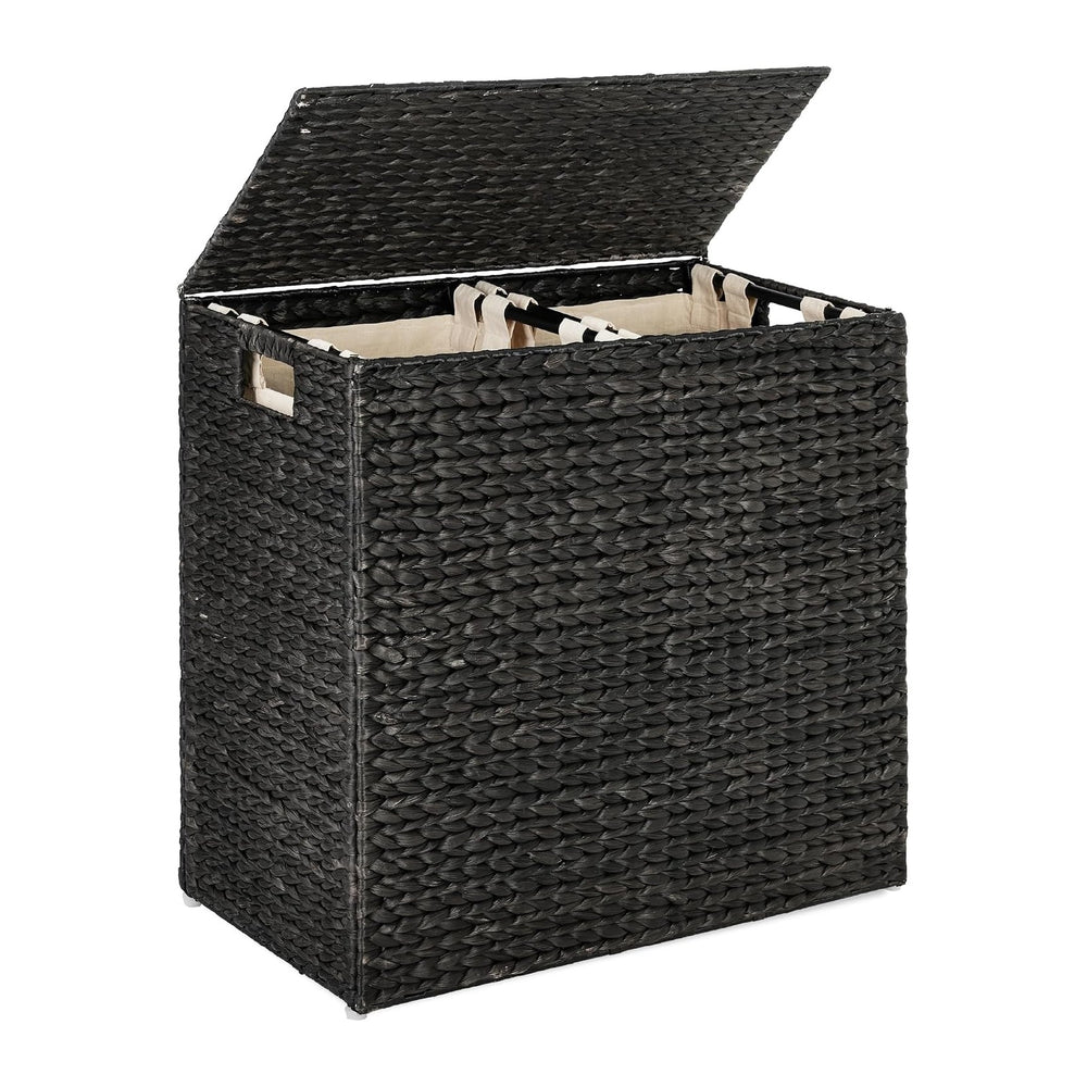 Best Choice Products Large Laundry Hamper with Lid, Natural Handwoven Hyacint...