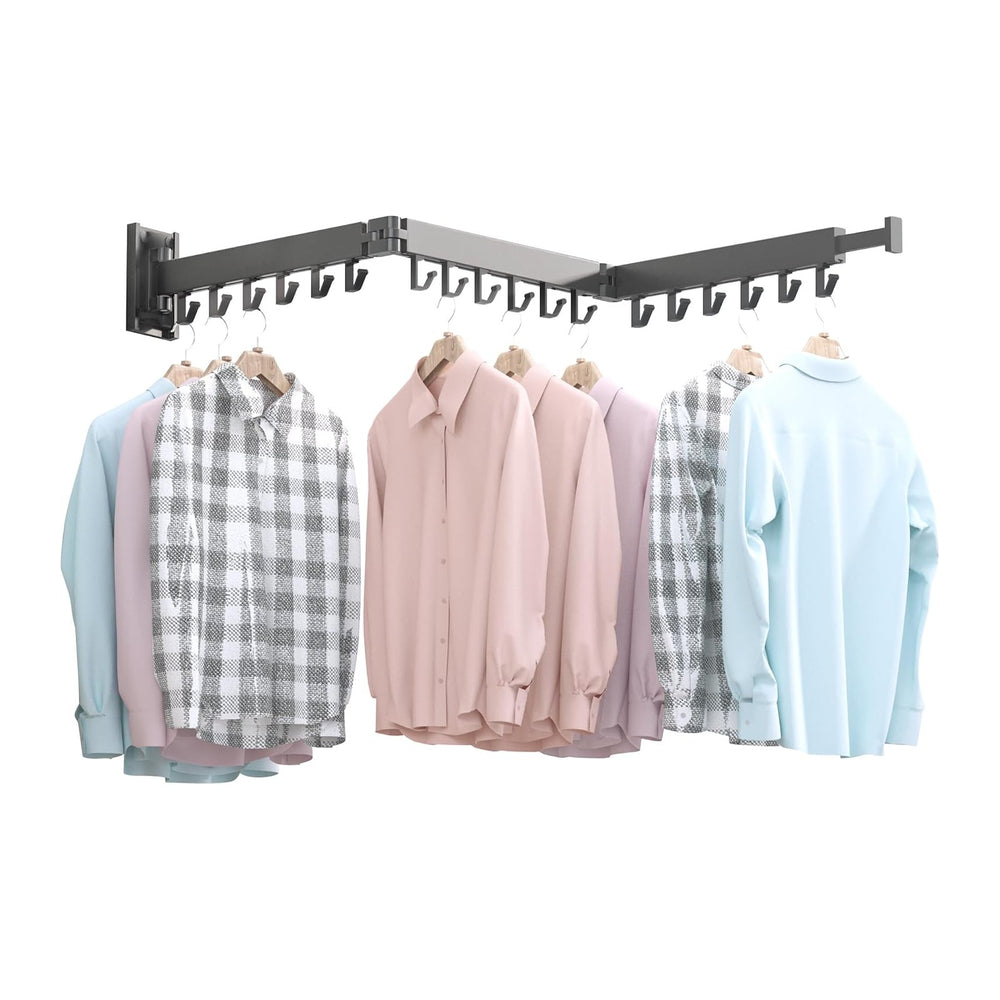 BOQORAD Drying Rack Clothing,Clothes Drying Rack Wall Mounted,Collapsible Han...