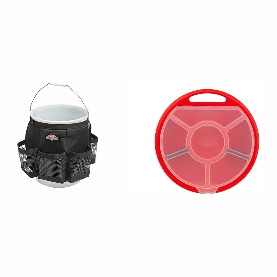 Bucket Boss 5 Gallon Bucket Car Wash Organizer with Seat Small Parts Storage ...